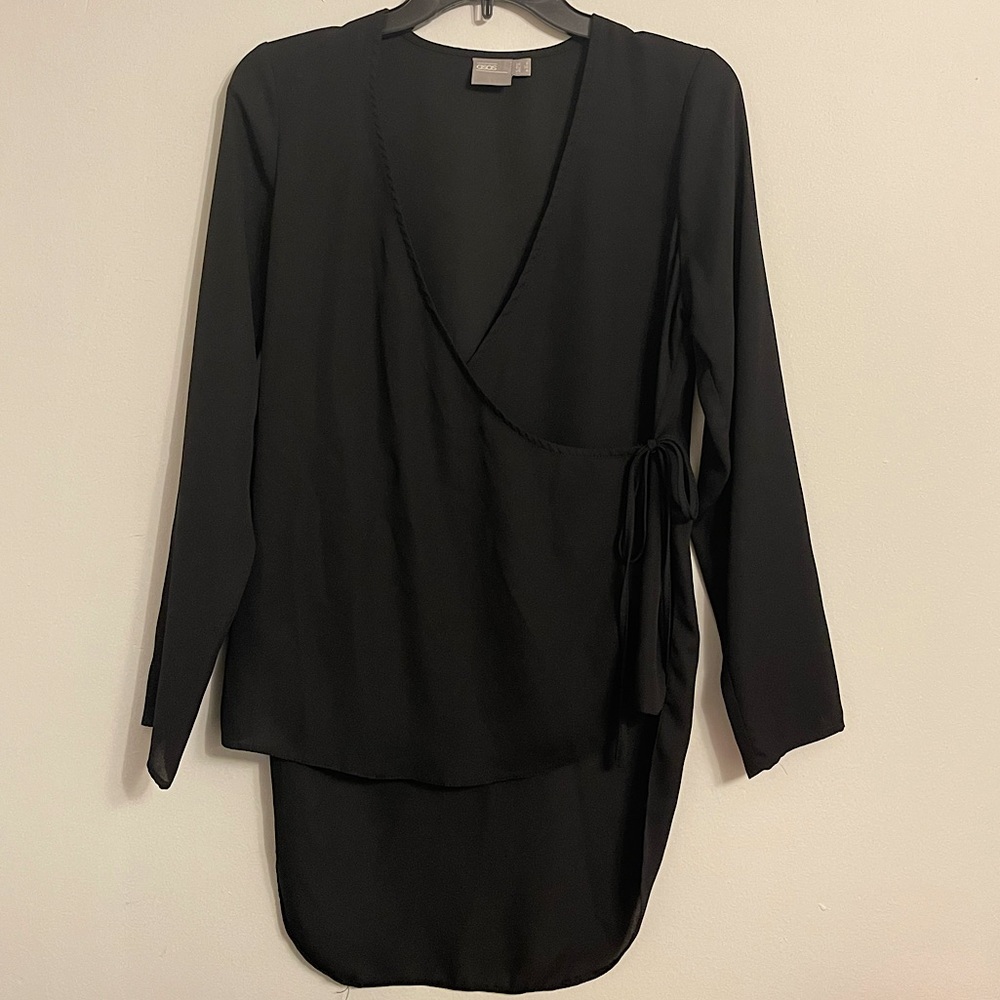 ASOS Long Sleeve Wrap Around Blouse